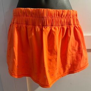 Lululemon skirt Vibrant orange skort skirt shorts run shorts jogging shorts Med